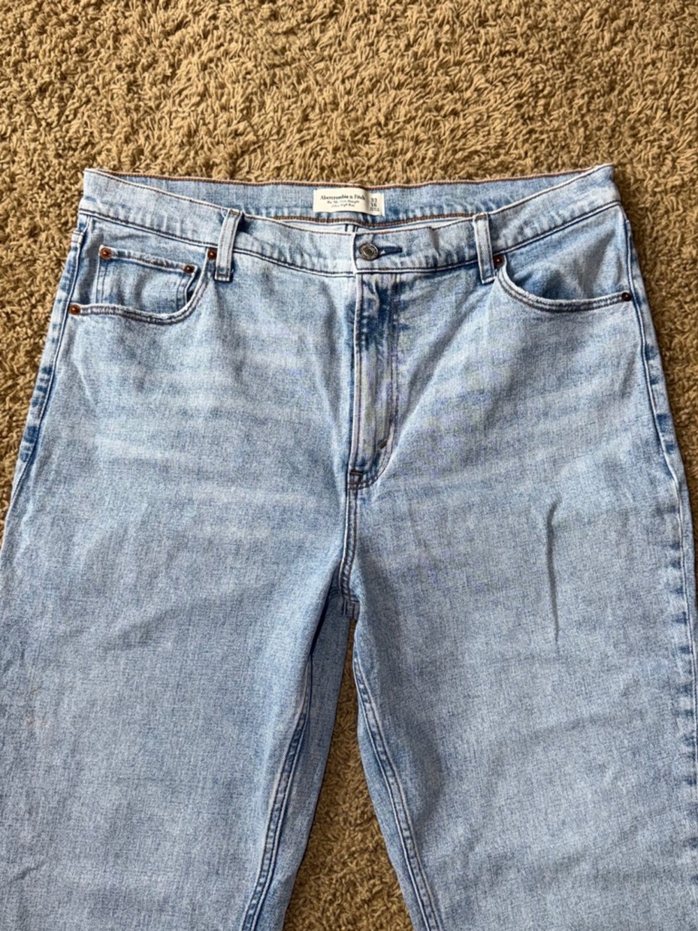 Women’s Abercrombie & Fitch 90’s Slim Straight Jeans Size 33/16 - Picture 4 of 7